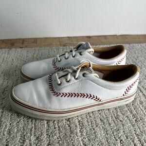 1992 Keds Championship Series Leather Sneaker Baseball Stitch Shoes Sz 5.5